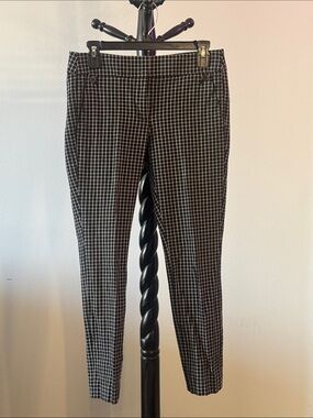LOFT Black & White Windowpane Chinos 24.B